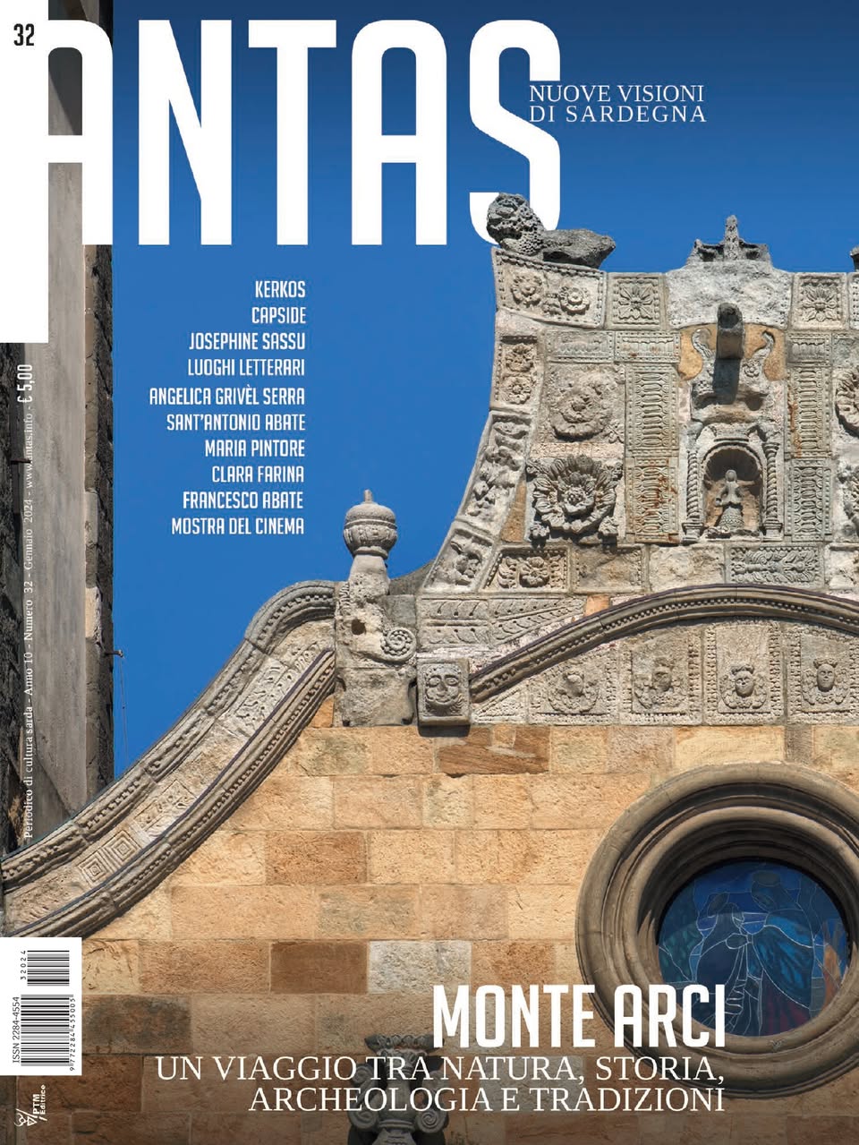 Copertina della rivista ANTAS con riferimento a Luoghi Letterari