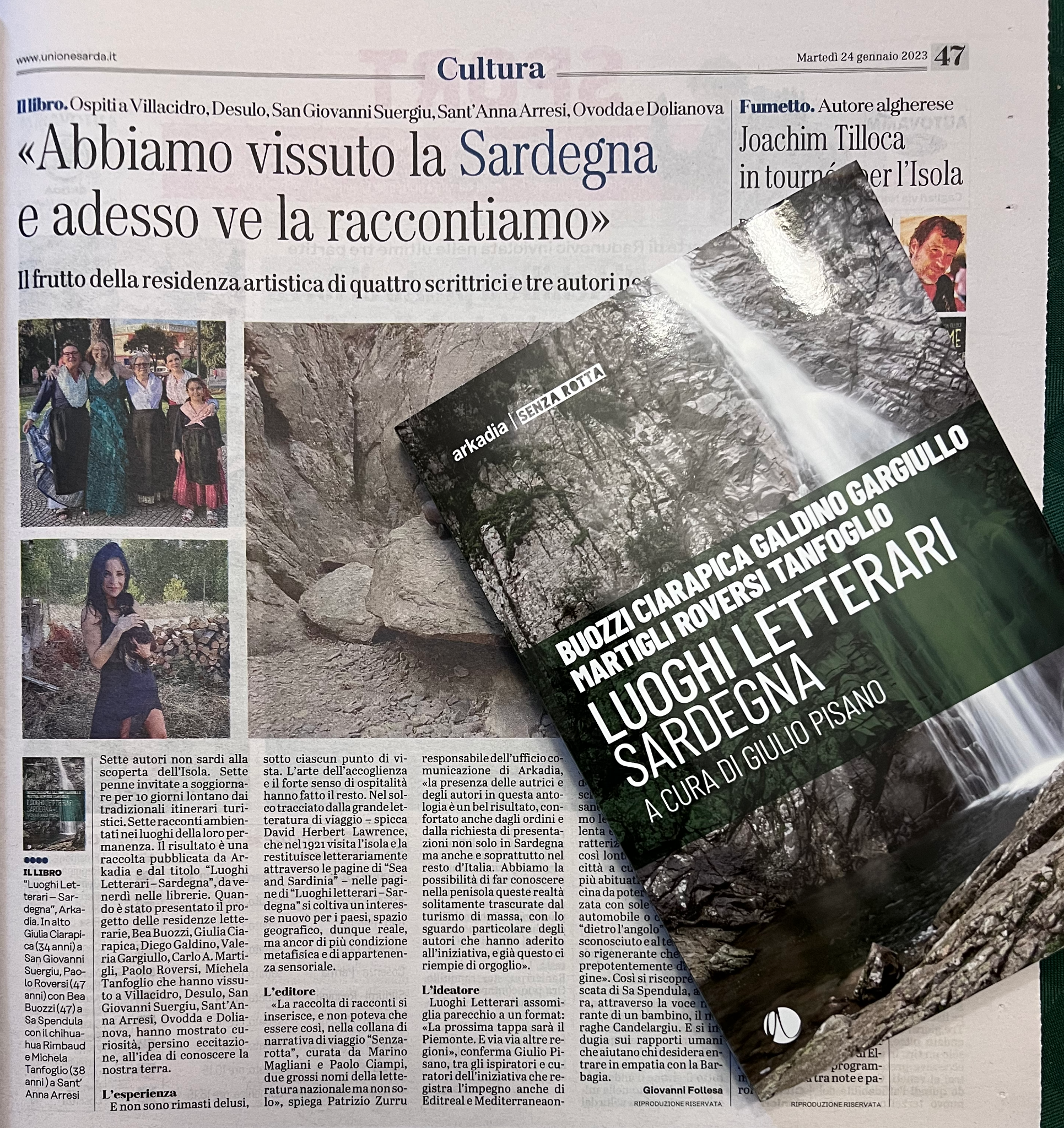 Articolo e volume Luoghi Letterari Sardegna